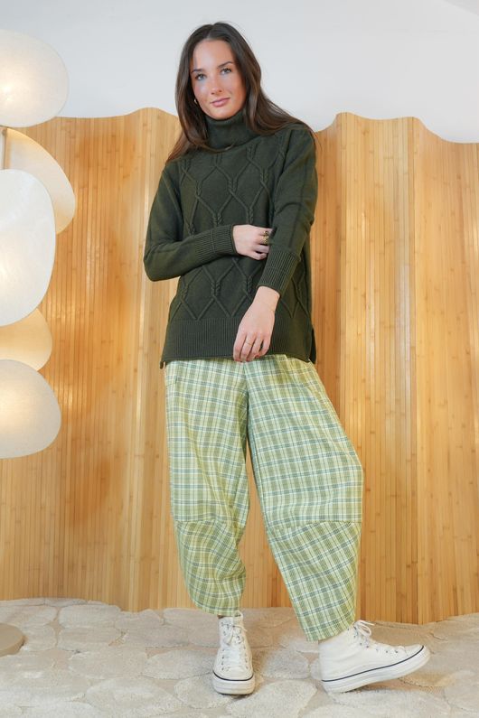 Purdy Cable Luxury Knit Khaki /3=